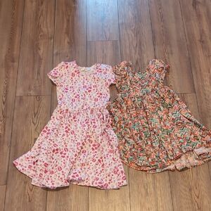 Dot Dot Smile Pink and Multicolor Kids Dresses